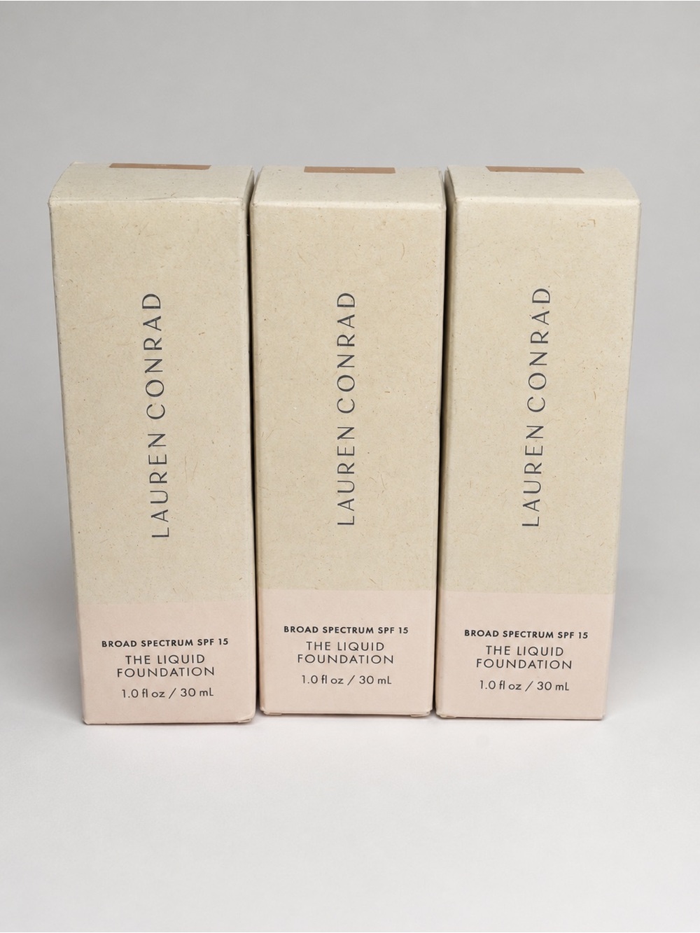 Lauren Conrad The Liquid Foundation SPF 15 Lot of 3 New Sealed Shades 6.0 & 7.0